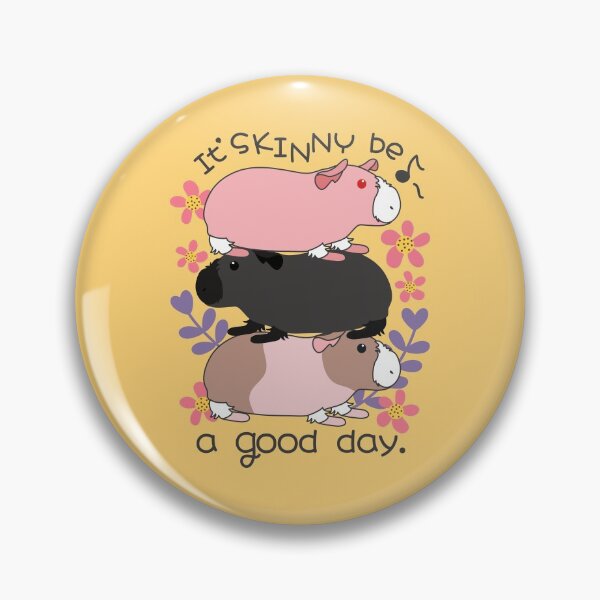 Item preview, It'Skinny be a good day-Skinny Pig-Yellow Background designed and sold by Lulupainting.