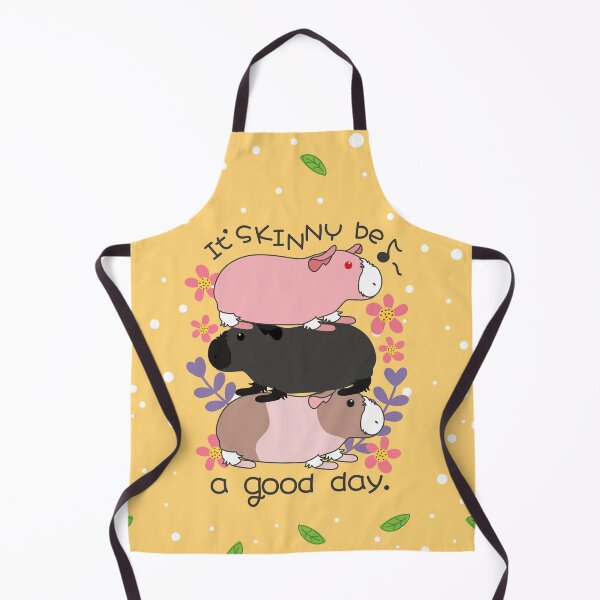 Item preview, It'Skinny be a good day-Skinny Pig-Yellow Background designed and sold by Lulupainting.