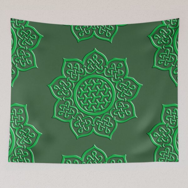 Item preview, Emerald Celtic Knot Mandala - Hunter designed and sold by deusrex007.