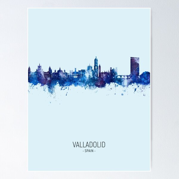 Item preview, Valladolid Spain Skyline designed and sold by ArtPrints.
