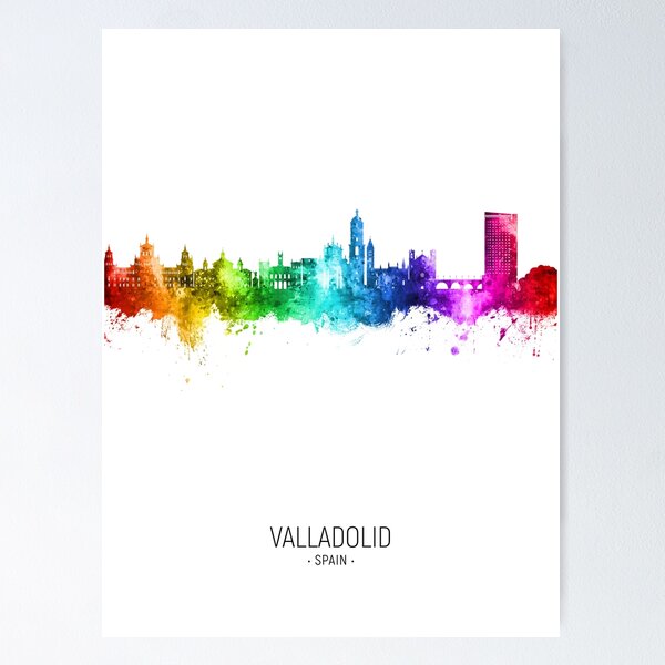 Item preview, Valladolid Spain Skyline designed and sold by ArtPrints.