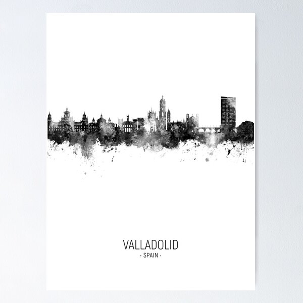 Item preview, Valladolid Spain Skyline designed and sold by ArtPrints.