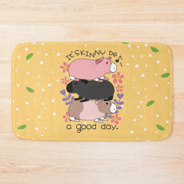 Item preview, It'Skinny be a good day-Skinny Pig-Yellow Background designed and sold by Lulupainting.