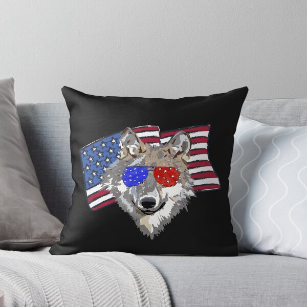 Item preview, Wolf American Flag USA designed and sold by Pattycool.