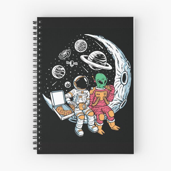Item preview, Astronauts Aliens Chill Together Moon Illustration designed and sold by Peekonet.