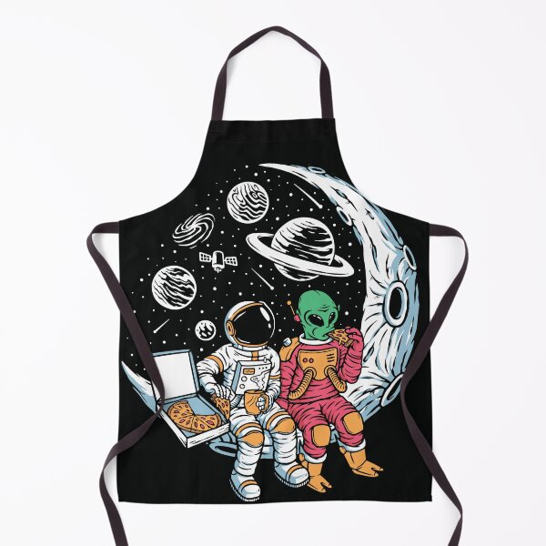 Item preview, Astronauts Aliens Chill Together Moon Illustration designed and sold by Peekonet.