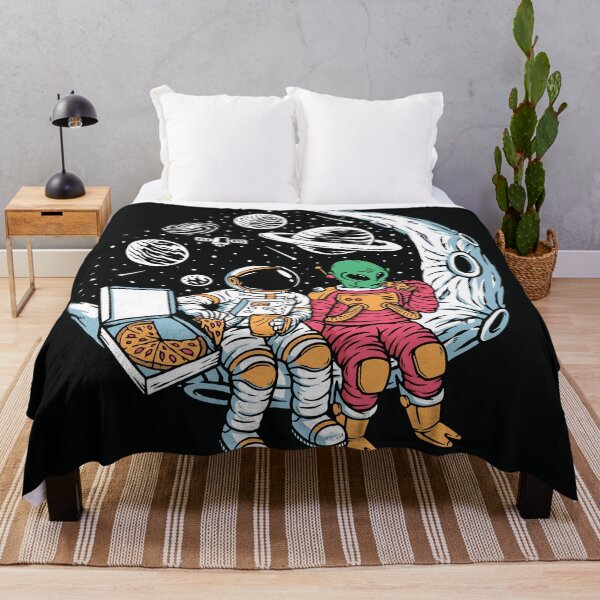Item preview, Astronauts Aliens Chill Together Moon Illustration designed and sold by Peekonet.
