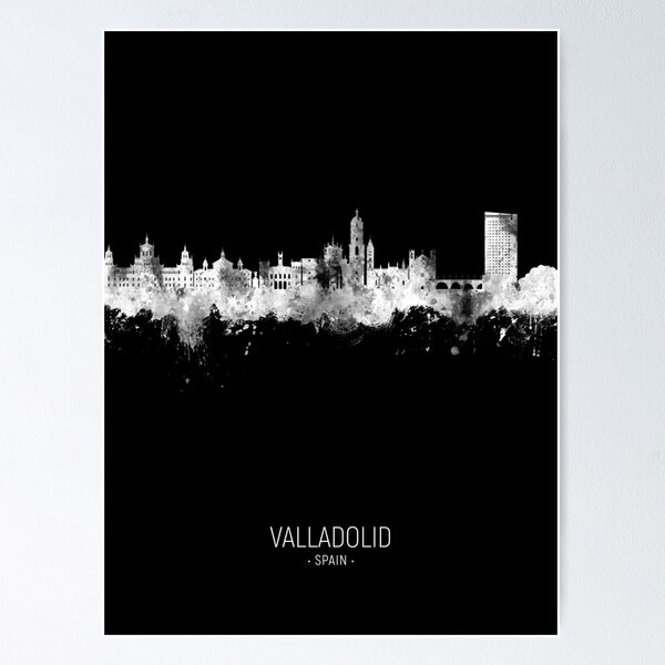 Item preview, Valladolid Spain Skyline designed and sold by ArtPrints.