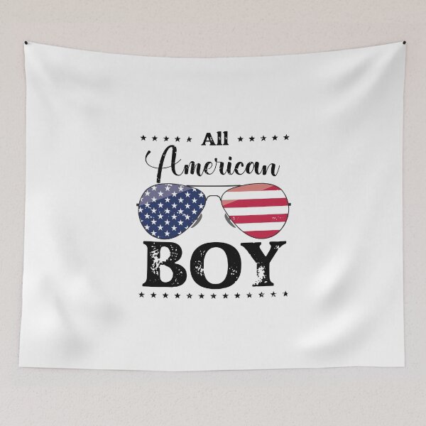 Item preview, All American Boy - US Flag Glasses 01 - Black, 4th of July, American Family designed and sold by Respire2020.