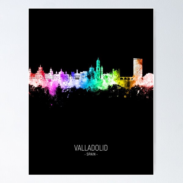 Item preview, Valladolid Spain Skyline designed and sold by ArtPrints.