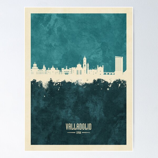 Item preview, Valladolid Spain Skyline designed and sold by ArtPrints.