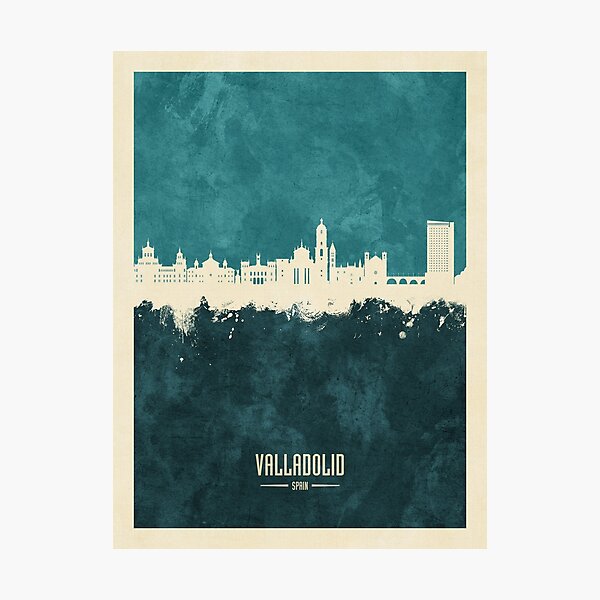 Item preview, Valladolid Spain Skyline designed and sold by ArtPrints.
