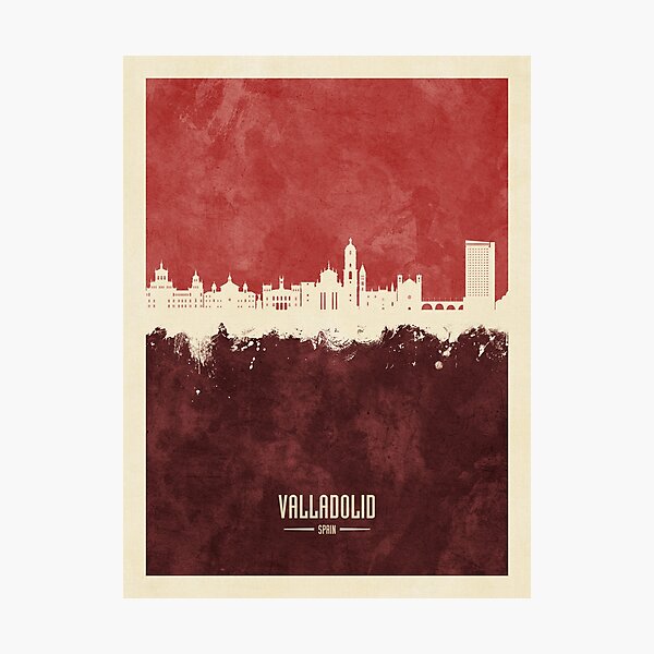 Item preview, Valladolid Spain Skyline designed and sold by ArtPrints.