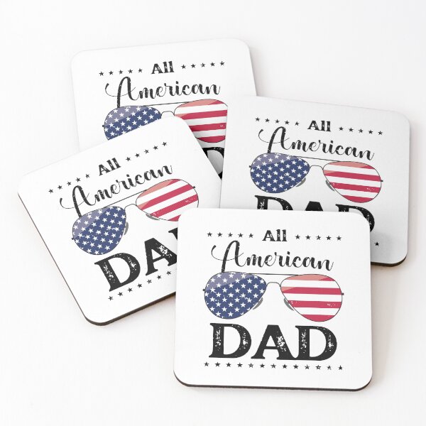 Item preview, All American Dad - US Flag Glasses 01 - Black, 4th of July, American Family designed and sold by Respire2020.