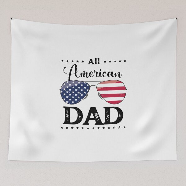 Item preview, All American Dad - US Flag Glasses 01 - Black, 4th of July, American Family designed and sold by Respire2020.