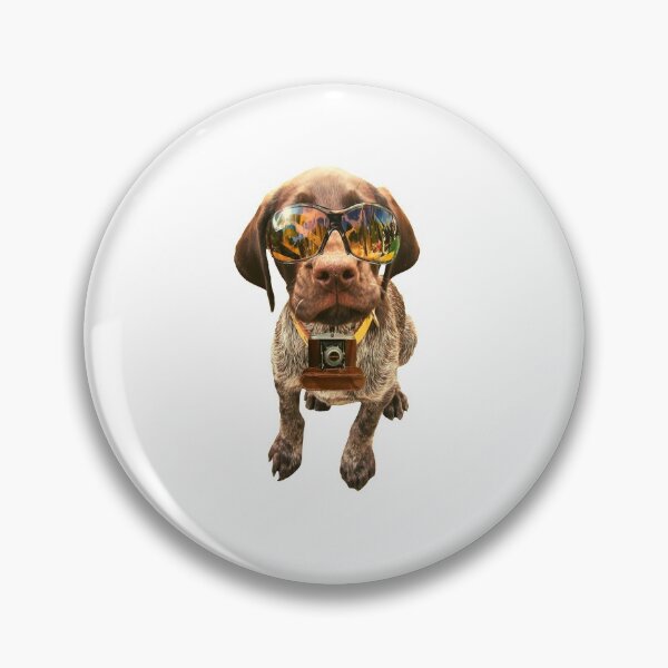 Item preview,  News partner dog wearing sunglasses and camera designed and sold by Amalzaki.