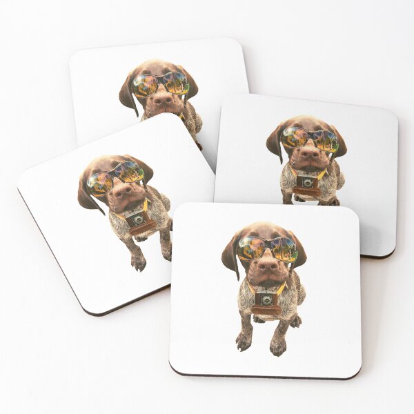 Item preview,  News partner dog wearing sunglasses and camera designed and sold by Amalzaki.