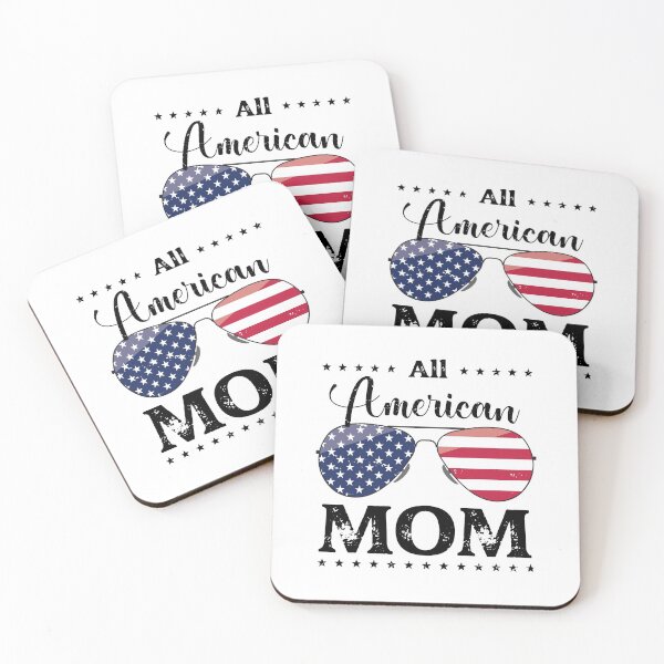 Item preview, All American Mom - US Flag Glasses 01 - Black, 4th of July, American Family designed and sold by Respire2020.