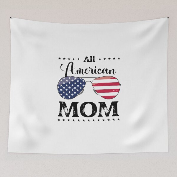 Item preview, All American Mom - US Flag Glasses 01 - Black, 4th of July, American Family designed and sold by Respire2020.