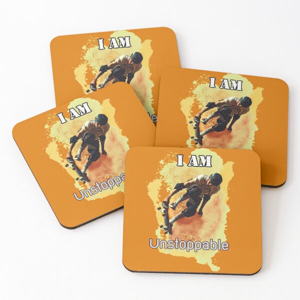 Item preview, IAM UNSTOPPABLE 3.0 vibrant sporty look motivational quotes designed and sold by Everyday_wonder .