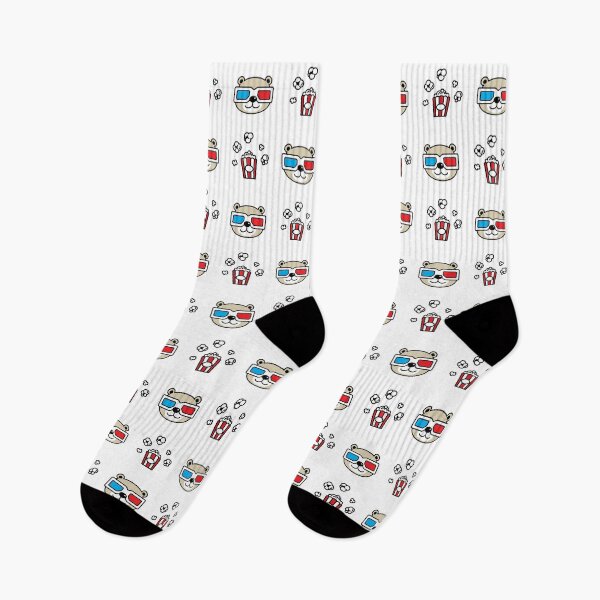 Item preview, Bear Polar Seamless Pattern 3d Glasses Popcorn Teddy Cartoon designed and sold by Peekonet.