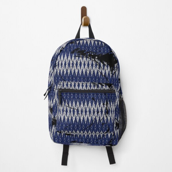 Item preview, Blue ikat pattern Splash in Black designed and sold by Walkcircle.