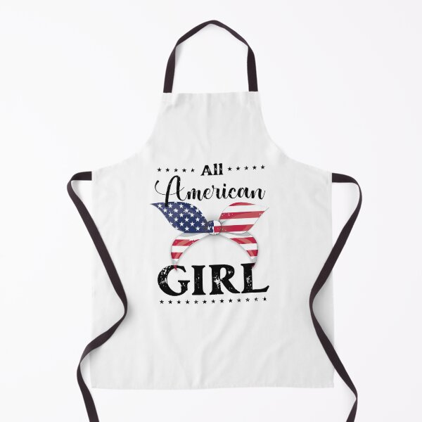 Item preview, All American Girl - US Flag Ribbon - Black, 4th of July, American Family designed and sold by Respire2020.