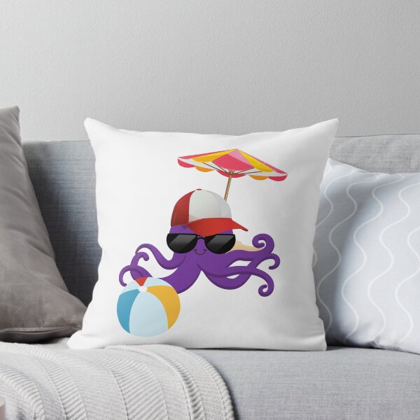 Item preview, Octopus with sunglasses at the beach  designed and sold by DollyDodo.