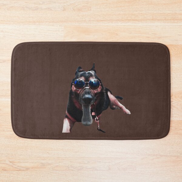 Item preview, Cool German Shepherd Dog wearing sunglasses on brown background designed and sold by Amalzaki.