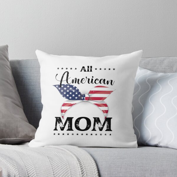 Item preview, All American Mom - US Flag Ribbon - Black, 4th of July, American Family designed and sold by Respire2020.