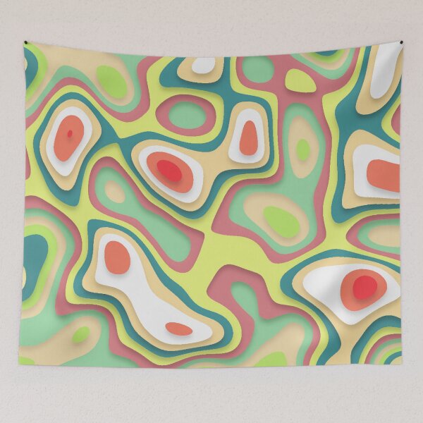 Item preview, Liquid swirls in beautiful pastel colors designed and sold by Mandala & More.
