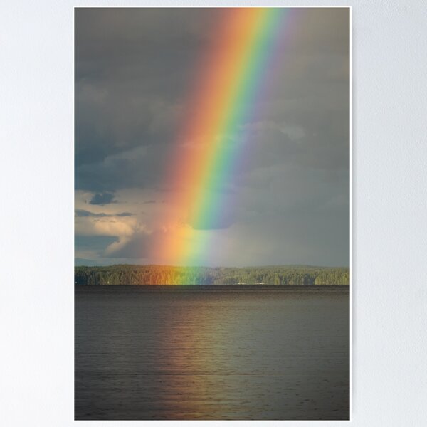 Item preview, Beautiful rainbow at the lake designed and sold by Juhku.