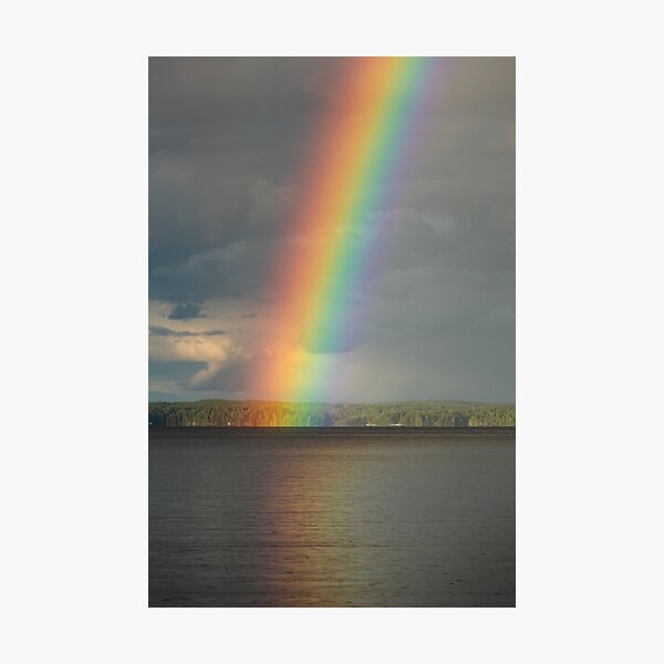 Item preview, Beautiful rainbow at the lake designed and sold by Juhku.