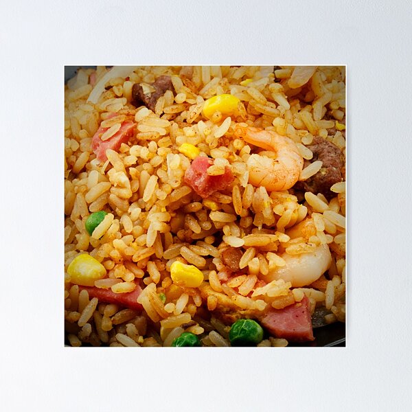 Item preview, Chinese Fried Rice With Egg, Shrimp, Ham and Beef designed and sold by NerdyByDesign.