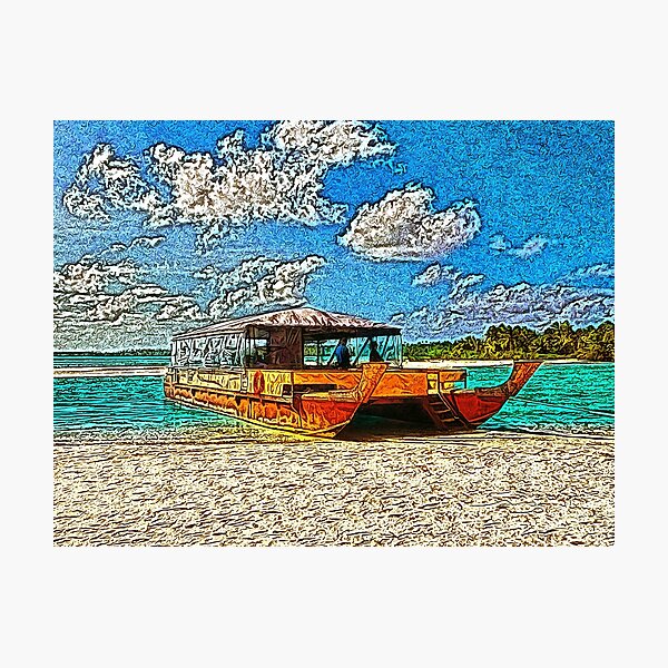 Item preview, South Pacific Vaka Boat on Aitutaki Island designed and sold by SeaChangeDesign.
