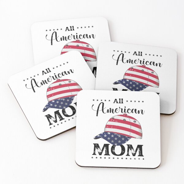 Item preview, All American Mom - US Flag Cap - Black, 4th of July, American Family designed and sold by Respire2020.