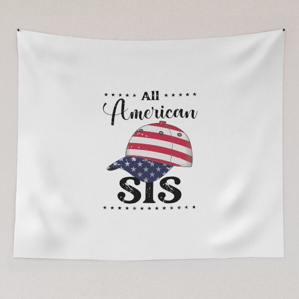 Item preview, All American Sis - US Flag Cap - Black, 4th of July, American Family designed and sold by Respire2020.