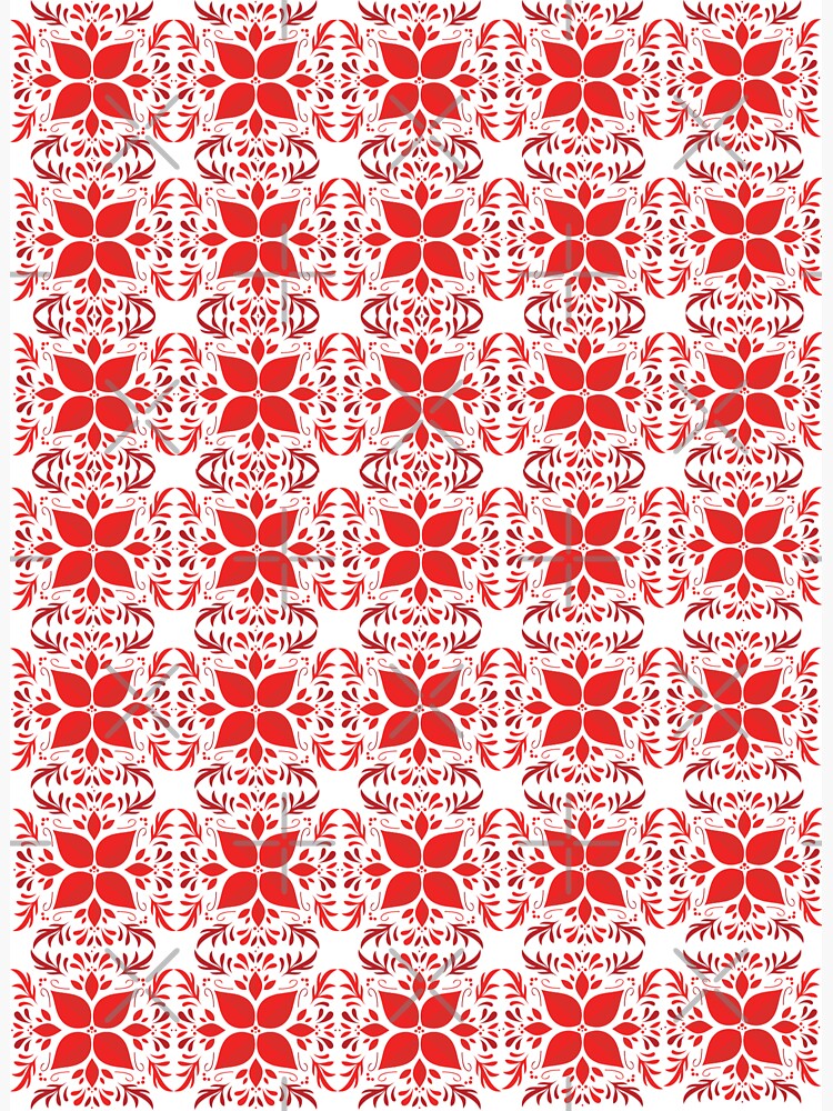 Thumbnail 3 of 3, Magnet, Red flowers pattern. designed and sold by Preetydesign.