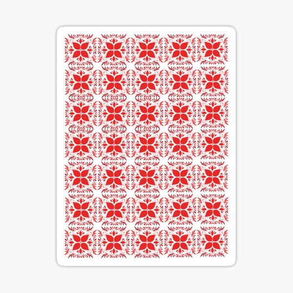 Item preview, Red flowers pattern.  designed and sold by Preetydesign.