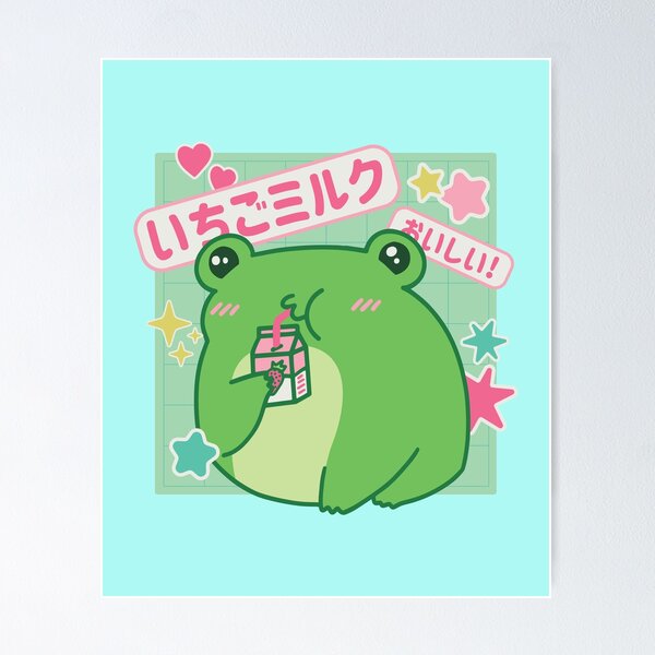Item preview, Anime frog, strawberry milk designed and sold by DerSenat.