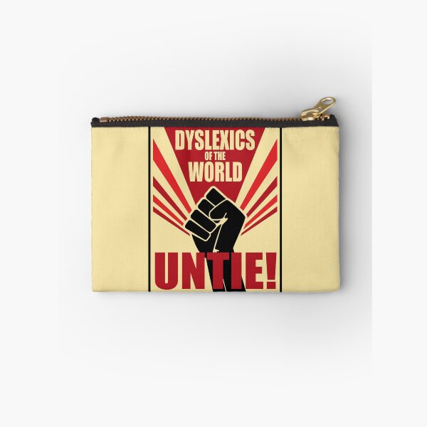Item preview, Dyslexics of the world untie! funny Soviet propaganda-style designed and sold by Happy Puppy Print On Demand.