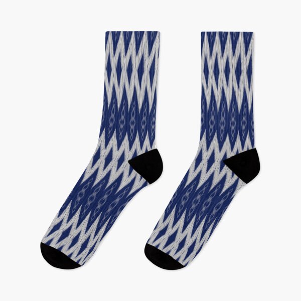 Item preview, Blue ikat pattern designed and sold by Walkcircle.