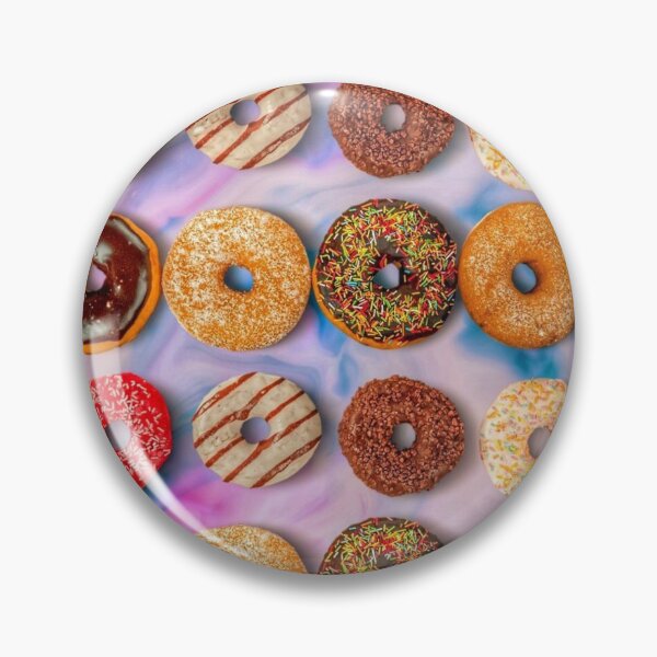 Item preview, dreamy glazed rainbow donuts on pink blue pastel  designed and sold by Mariocii.