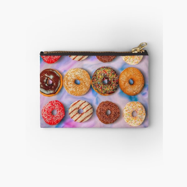 Item preview, dreamy glazed rainbow donuts on pink blue pastel  designed and sold by Mariocii.