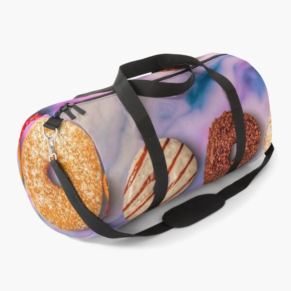 Item preview, dreamy glazed rainbow donuts on pink blue pastel  designed and sold by Mariocii.