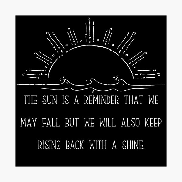 Item preview, Like the Sun - Rise Back with a Shine(Black) designed and sold by UniqqFactory.