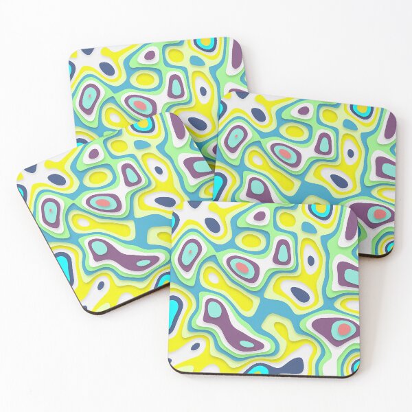 Item preview, Liquid swirl illustration in bright colors designed and sold by Mandala & More.
