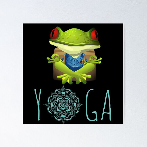 Item preview, yoga soul safe - Cute Yoga Frog designed and sold by mewsis.