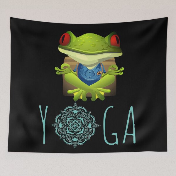 Item preview, yoga soul safe - Cute Yoga Frog designed and sold by mewsis.