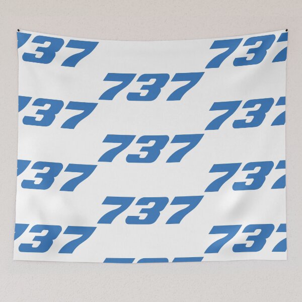 Item preview, Boeing 737 Aircraft (Blue, Horizontal) designed and sold by Fly Buy Wear.
